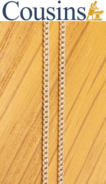 Silver, Ø1.20mm Curb Chain, 20 Inch (50cm)