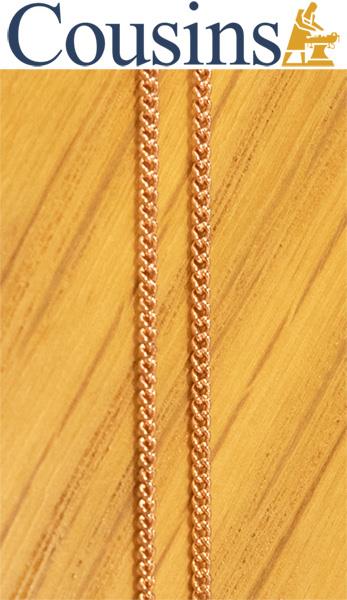 Rose, Ø1.20mm Curb Chain, 18 Inch (45cm)