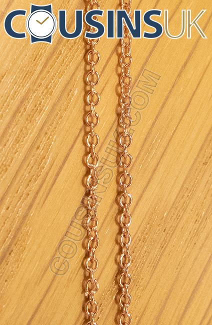 Rose, Ø2.00mm Trace Chain, 16 Inch (40cm)