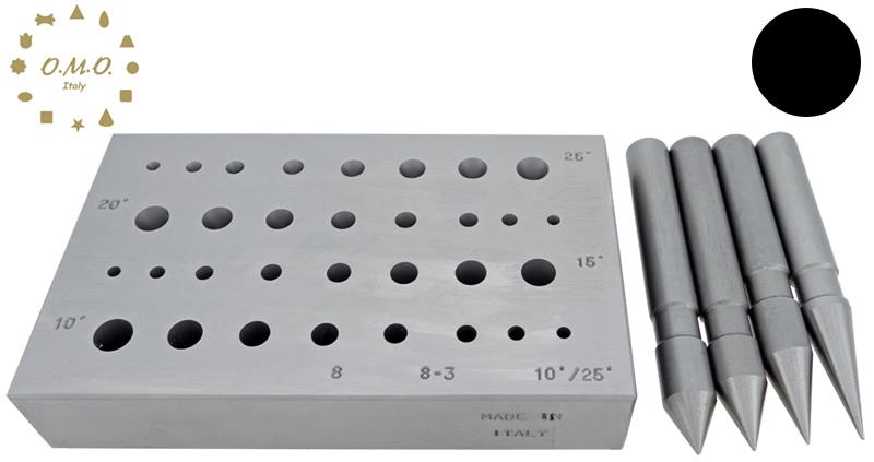Ø3 to Ø8mm with 10, 15, 20 & 25 Degree Punches