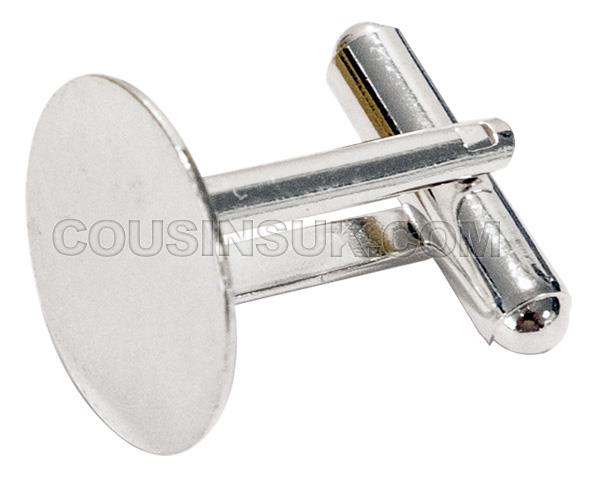 Silver, Ø15mm Cuff Links