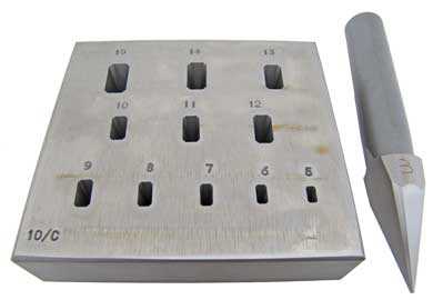 5 x 2.5mm to 15 x 7.5mm with 17 Degree Punch