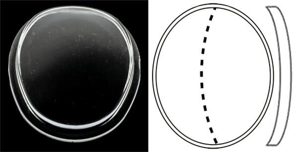 25.80mm x 16.90mm (H4.40mm) Cartier Baignoire