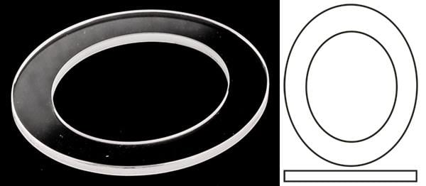 22.30mm x 20.30mm (Oval x T0.95mm) Chopard Happy Diamonds