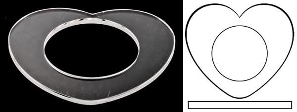 21.30mm x 19.40mm (Heart x T0.75mm) Chopard Happy Diamonds