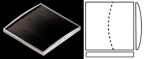 10.92mm x 10.92mm (H1.30mm x T0.80mm) Cartier Tankissime