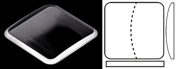 23.80mm x 23.80mm (H1.90mm x T1.30mm) Cartier Santos