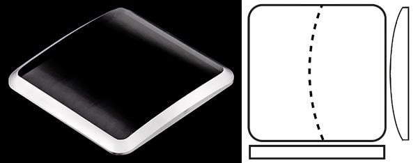27.10mm x 27.10mm (H2.55mm x T2.10mm) Cartier Santos