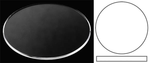 Ø21.20mm (Case Back Crystal x T0.65mm) Cartier Ronde Louis