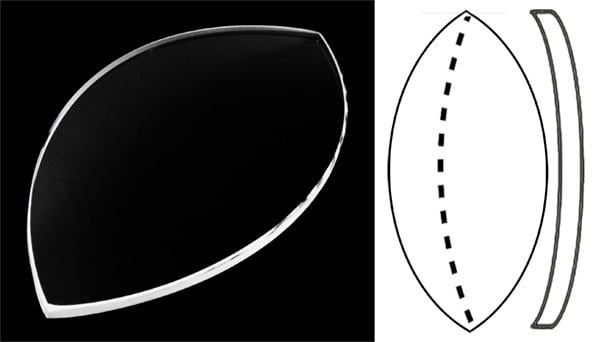 30.85mm x 15.93mm (H2.90mm x T1.00mm) Chopard Classique Femme Cat Eye