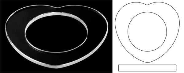 22.12mm x 20.67mm (Heart x T1.00mm) Chopard Happy Diamonds