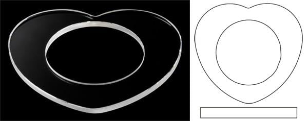 21.40mm x 19.62mm (Heart x T0.80mm) Chopard Happy Diamonds