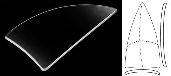 43.85mm x 23.10mm (H4.80mm x T1.00mm) Corum Rocket