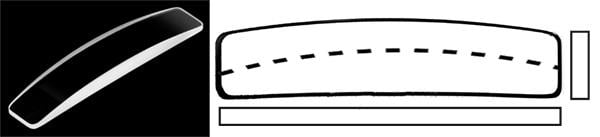 31.85mm x 7.03mm (Side Crystal) Corum Ti-Bridge