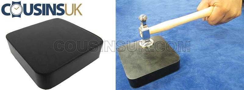 100 x 100 x 25mm Rubber Block