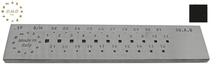 Square, 0.50 to 3.00mm (31 Holes)