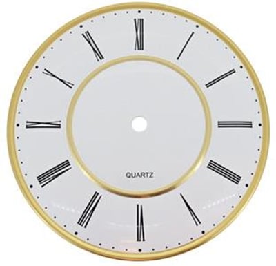 Roman Ø177mm (7") Raised, White, Ø165mm (6½ ")