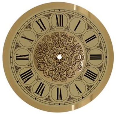 Roman Ø260mm (10¼") Flat, Gold, Ø229mm (9")