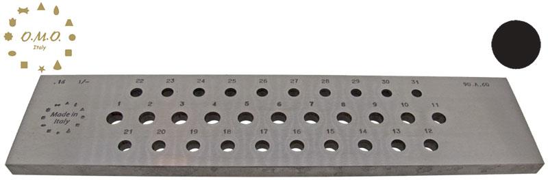 Round, Ø6.00 to Ø9.00mm (31 Holes)