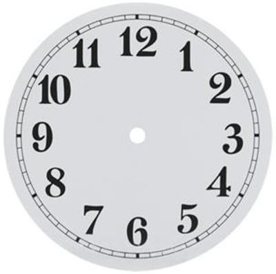 Arabic Ø177mm (7") Flat, White, Ø158mm (6¼")