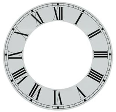 Roman Ø203mm (8") Flat, White, Ø184mm (7¼")