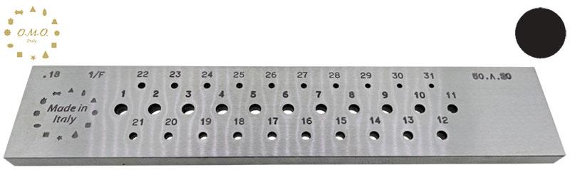 Round, Ø2.00 to Ø5.00mm (31 Holes)