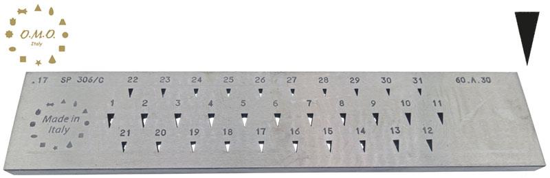 Knife Edge, 3 to 6mm (31 Holes)