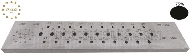 Oval (75%), Ø3.00 x 2.25 to Ø6.00 x 4.50mm (31 Holes)
