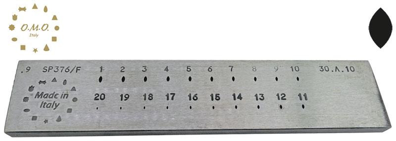 Marquise (50%), Ø1.00 x 0.55 to Ø3.00 x 1.65mm (20 Holes)