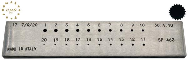 Star (20 points), 1.00 to 3.00mm (20 Holes)