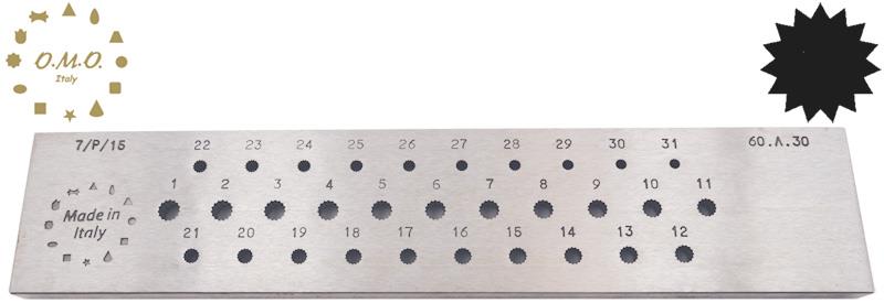 Star (15 points), 3.00 to 6.00mm (31 Holes)