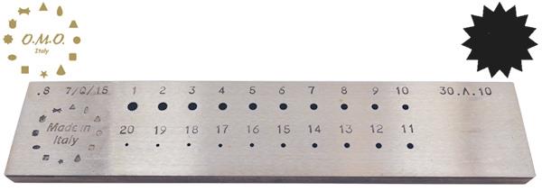 Star (15 points), 1.00 to 3.00mm (20 Holes)