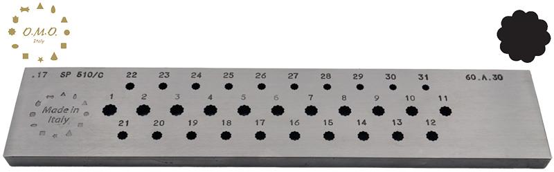Flower (10 Petal), 3.00 to 6.00mm (31 holes)