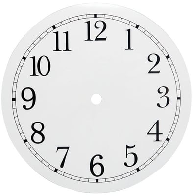 Arabic Ø177mm (7") Flat, White, Ø158mm (6¼")