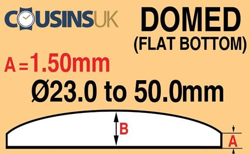 1.50mm Domed, Flat Bottom (Cousins)