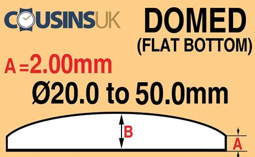 2.00mm Domed, Flat Bottom (Cousins)