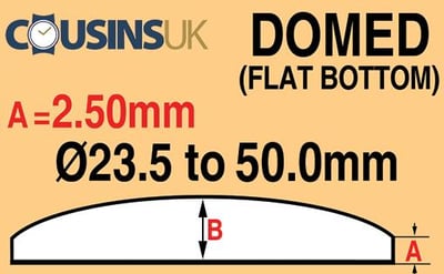 2.50mm Domed, Flat Bottom (Cousins)