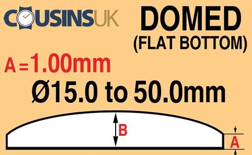 1.00mm Domed, Flat Bottom (Cousins)