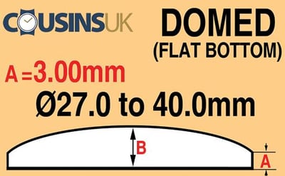 3.00mm Domed, Flat Bottom (Cousins)