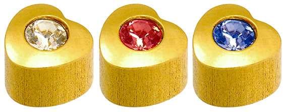 Heartstone Assortment (24ct GP) Studs