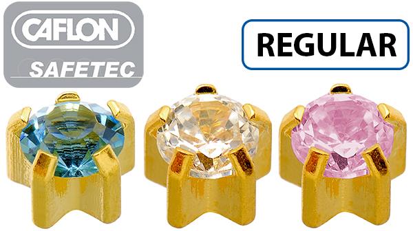 GP 24ct, Cubic Zirconia (Claw Set)