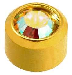 Rock Crystal (24ct GP) Studs