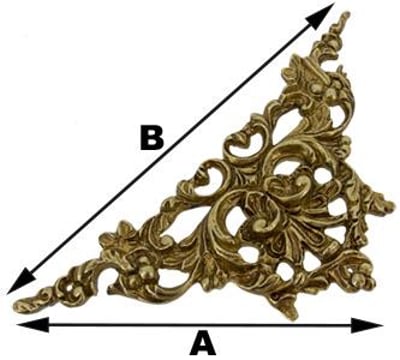 Spandrel, Corner 130 x 90mm (Brass), E.U Made