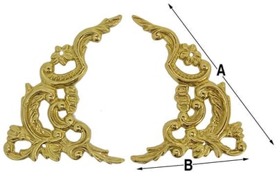 Spandrel, Break Arch 70 x 50mm (Brass) E.U Made