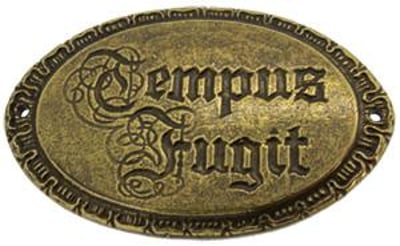 Plaque, Tempus Fugit (Ornate)