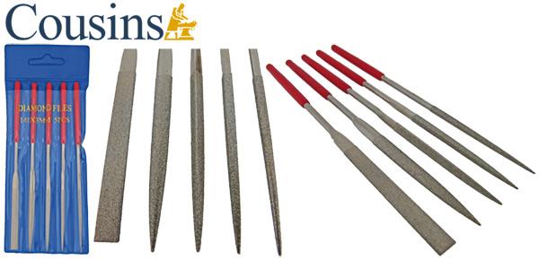 Set of 5 Cousins Diamond Files, 140mm
