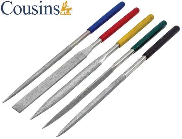 Set of 5 Cousins Diamond Files, 180mm