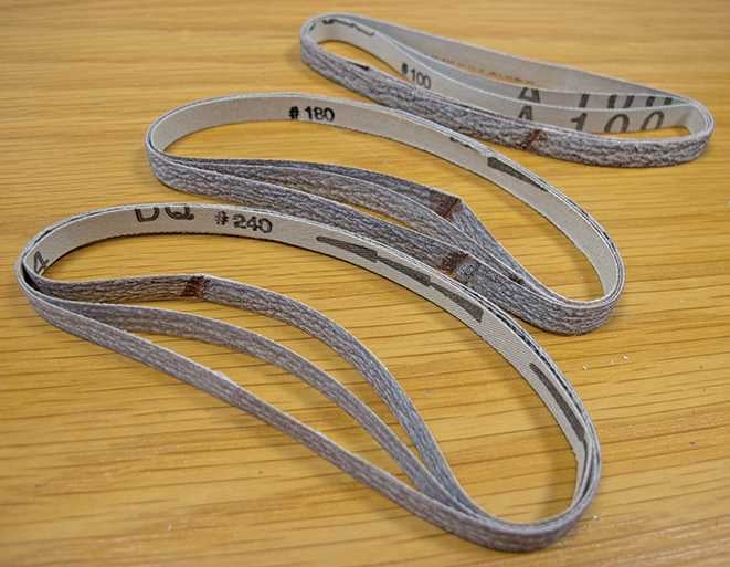 10mm Sanding Belts, Coarse Assortment