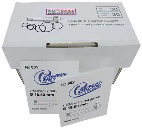 Red Gaskets (30 Sizes) ISO Swiss