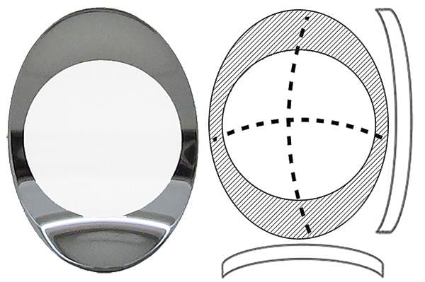Oval 33.00mm x 23.50mm (H4.90mm x T1.50mm) Calvin Klein, Silver